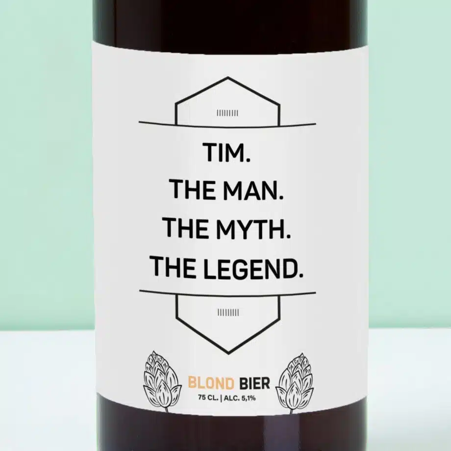 Gepersonaliseerde bierfles The Man (750 ml)