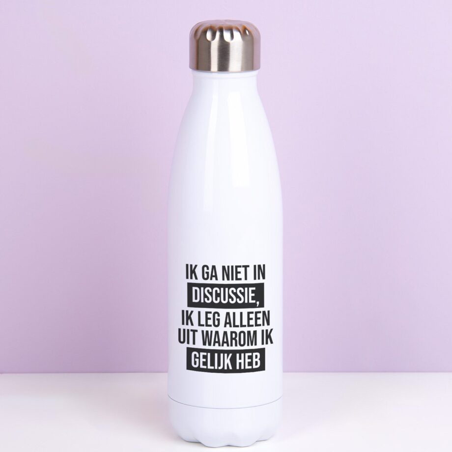 Thermosfles Ik ga niet in discussie