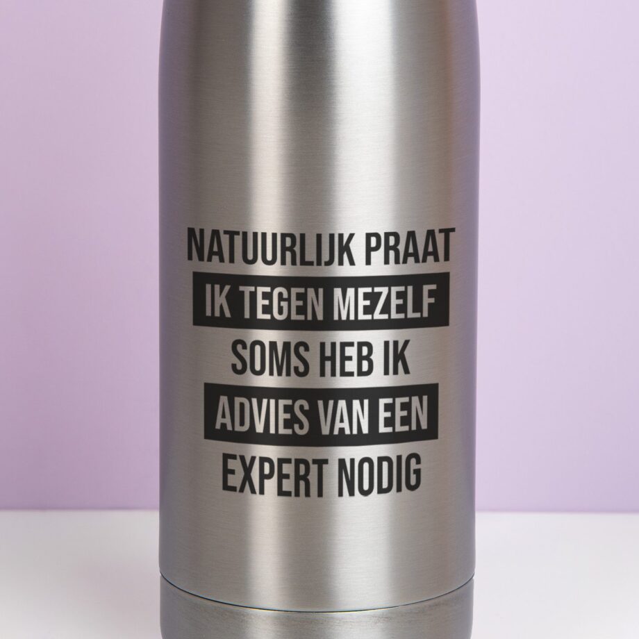 Thermosfles Natuurlijk praat ik tegen mezelf