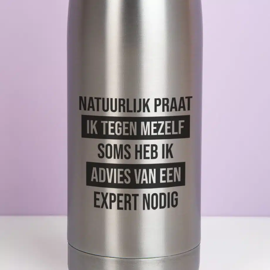 Thermosfles Natuurlijk praat ik tegen mezelf