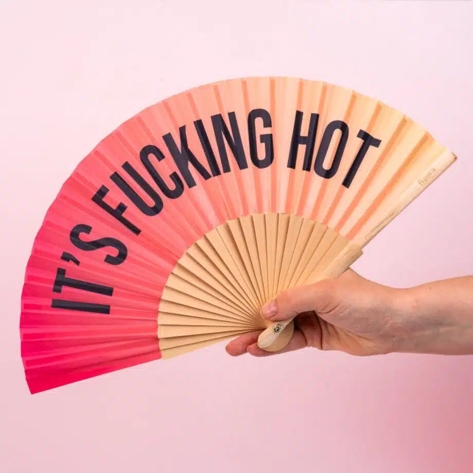 Houten waaier It's Fucking Hot