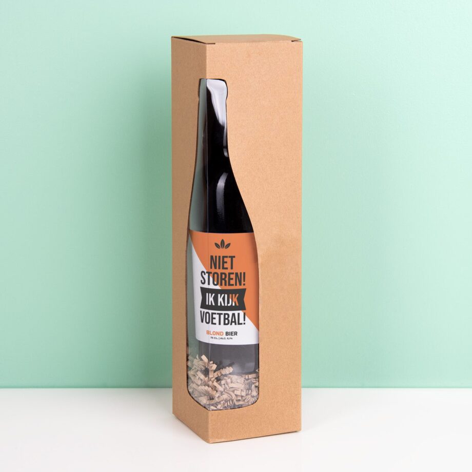 Bierfles Niet storen ik kijk voetbal (750 ml)