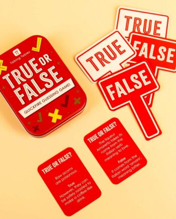 True or False in een blikje