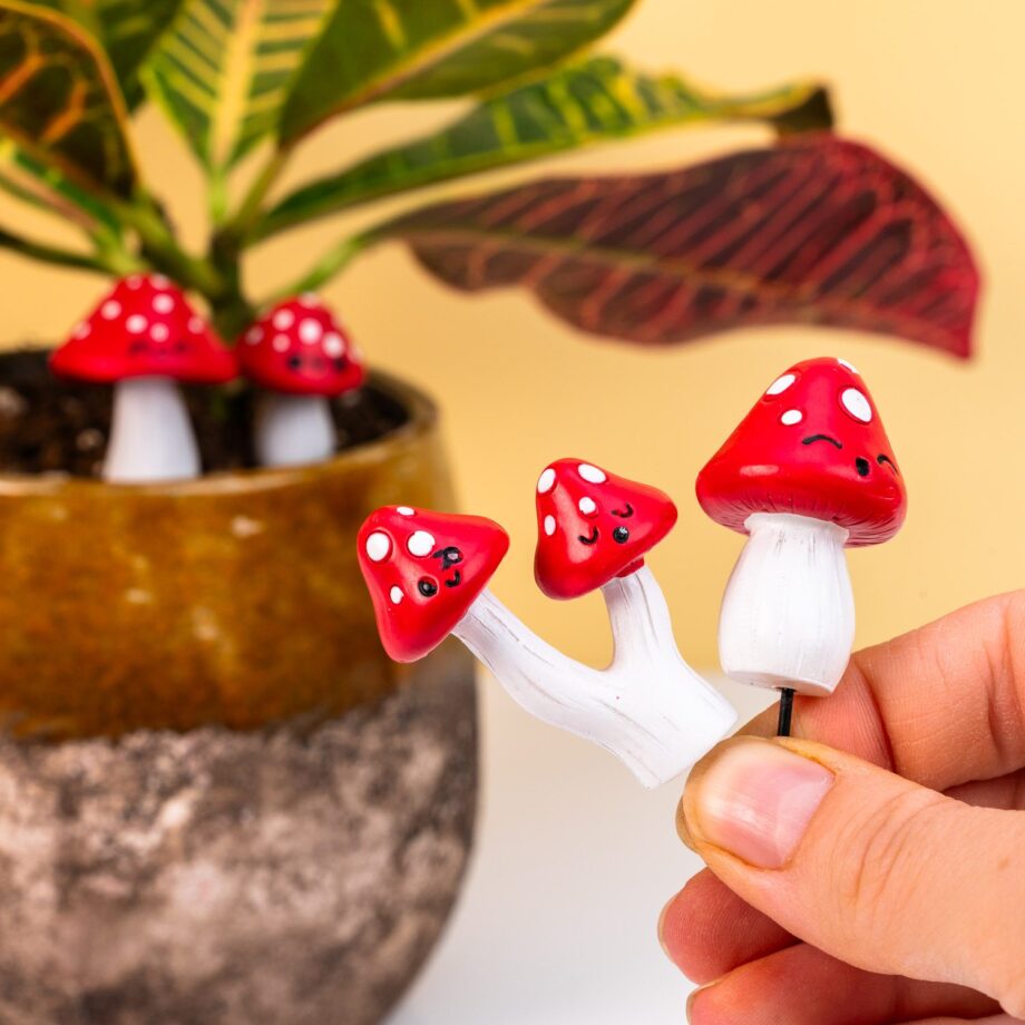 Bloempot paddenstoelen (set van 4)