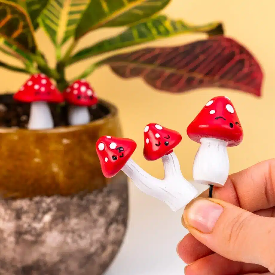 Bloempot paddenstoelen (set van 4)