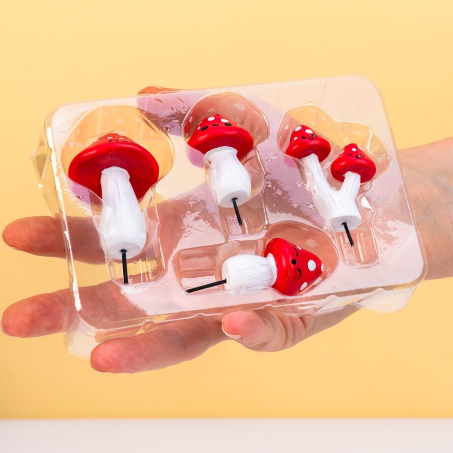 Bloempot paddenstoelen (set van 4)