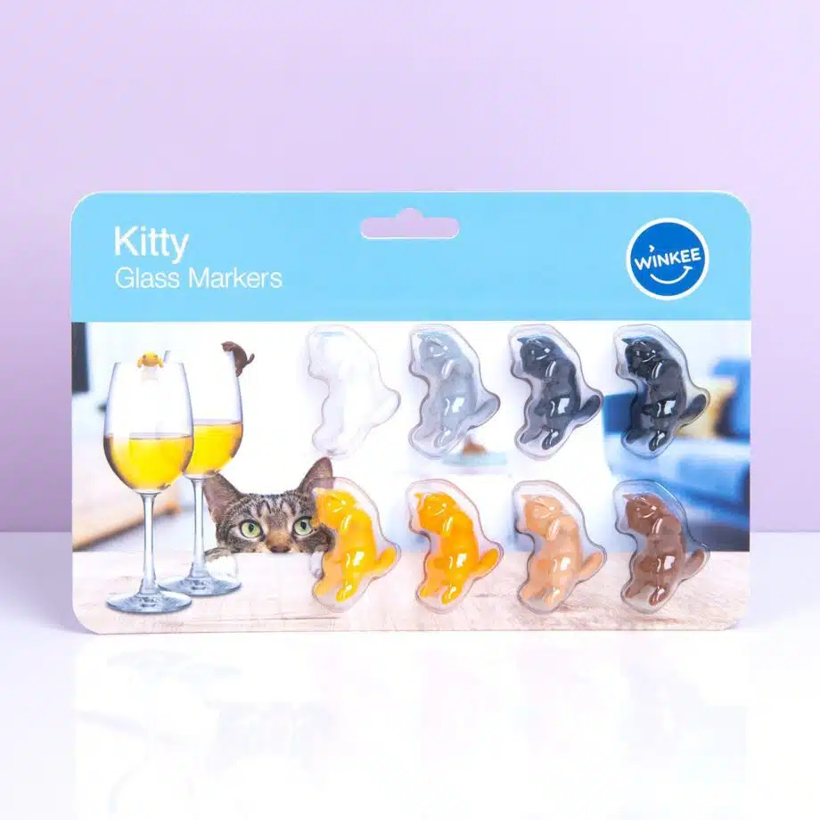 Kat glasmarkeerders (set van 8)