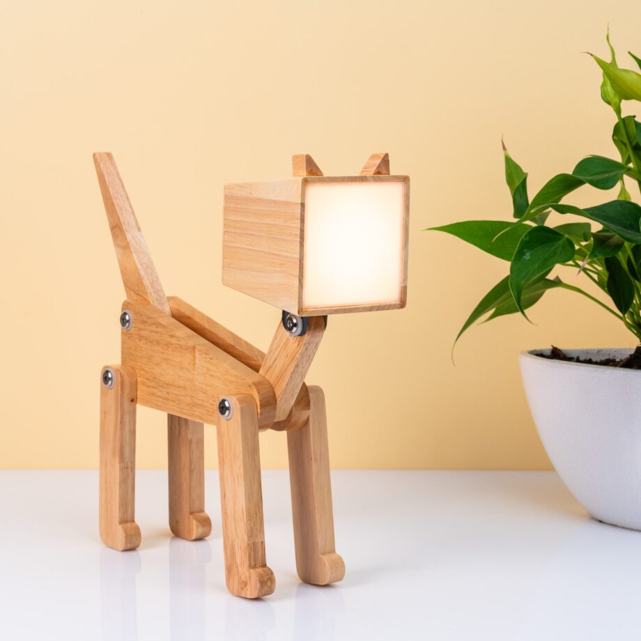 Houten tafellamp