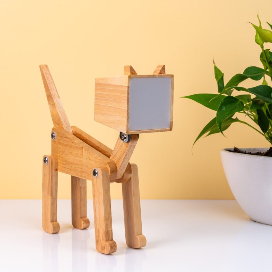 Houten tafellamp