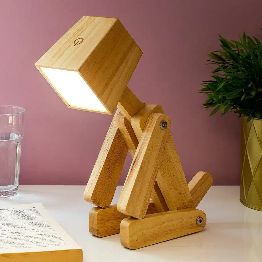 Houten tafellamp