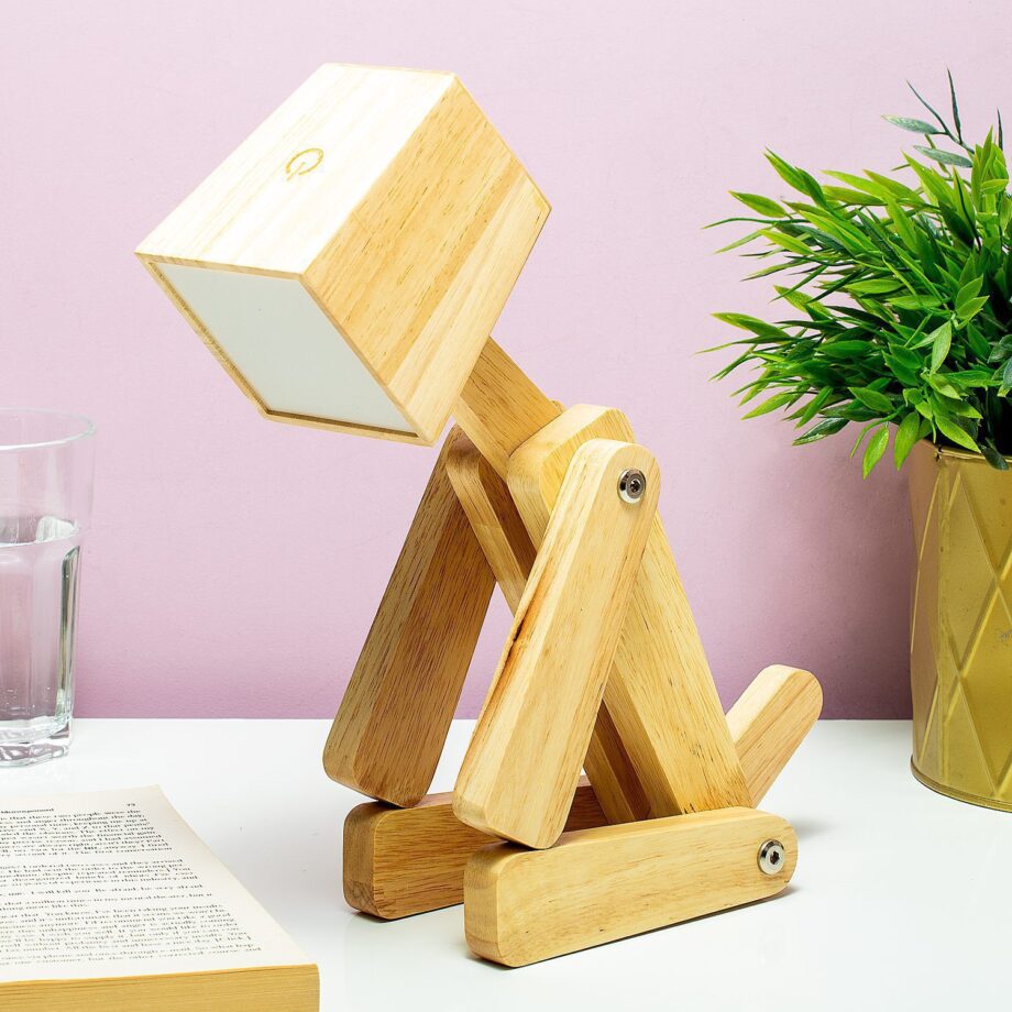 Houten tafellamp