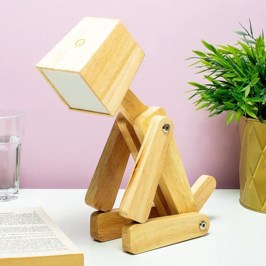 Houten tafellamp
