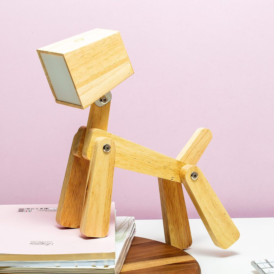 Houten tafellamp