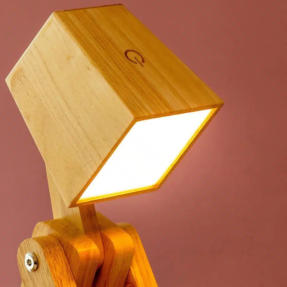Houten tafellamp