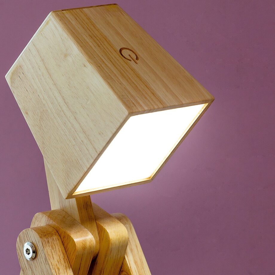 Houten tafellamp