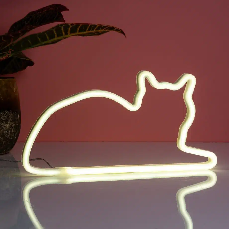 Neon kattenlamp