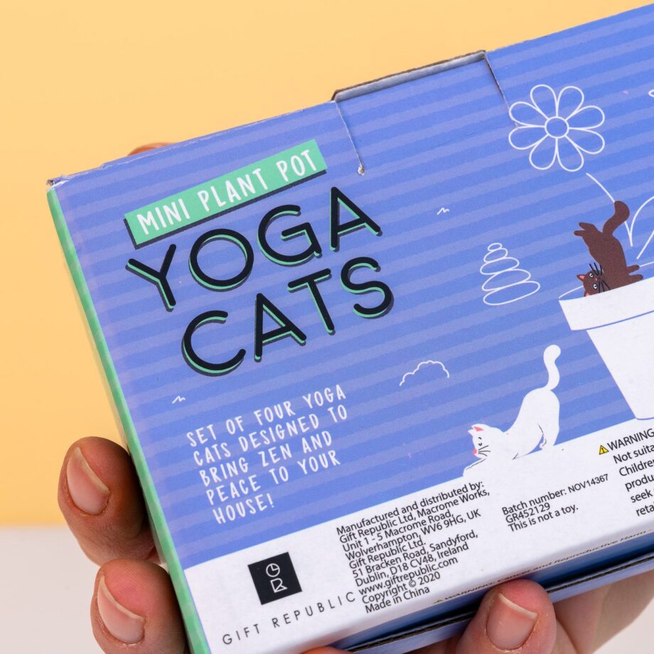 Bloempot katten (set van 4)