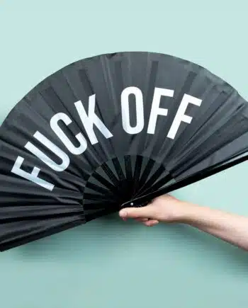Houten waaier XXL - Fuck Off