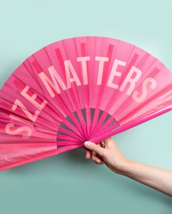 Houten waaier XXL - Size Matters