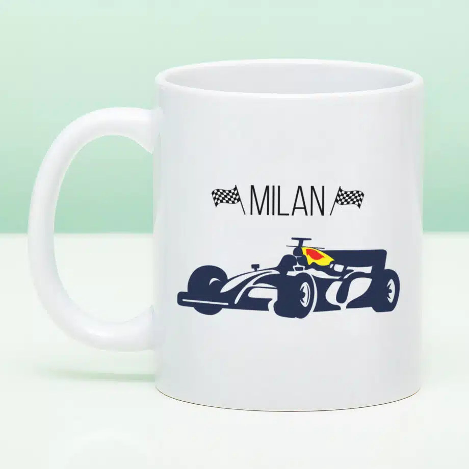 Gepersonaliseerde Formule 1 mok met naam
