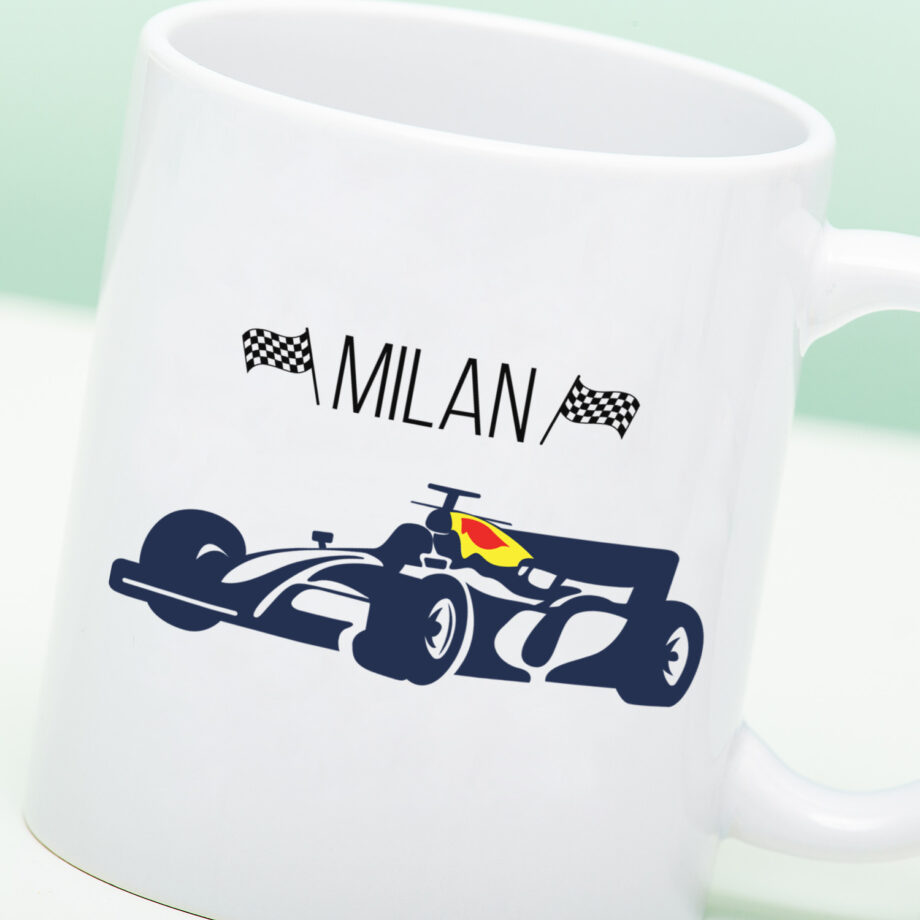 Gepersonaliseerde Formule 1 mok met naam