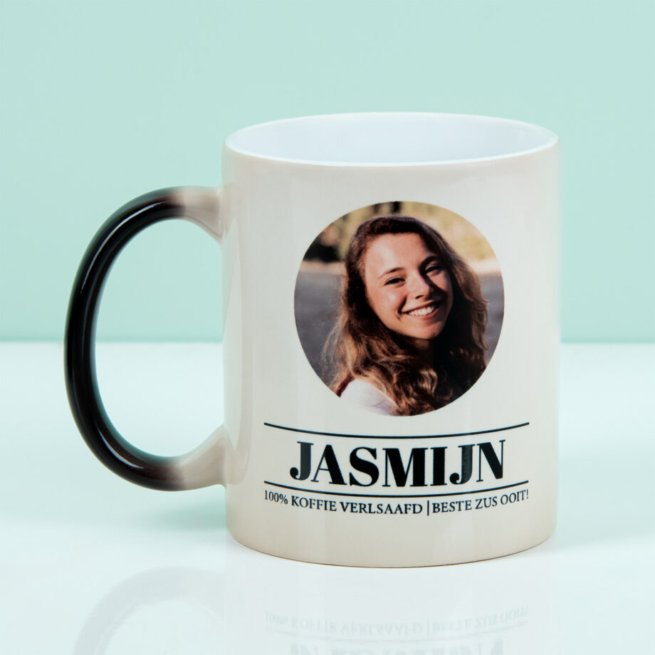 Gepersonaliseerde warmtegevoelige mok met foto
