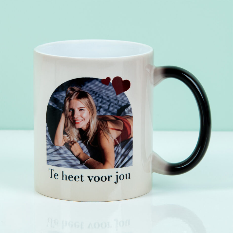 Gepersonaliseerde warmtegevoelige mok met foto