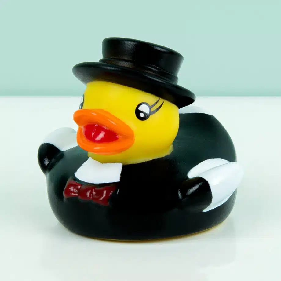 Bruid en bruidegom badeendjes (set van 2)