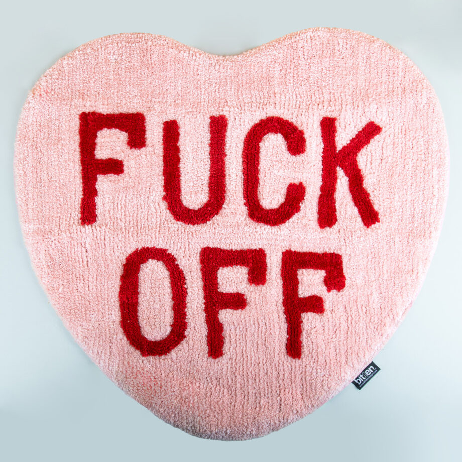 Fuck Off hart vloerkleedje