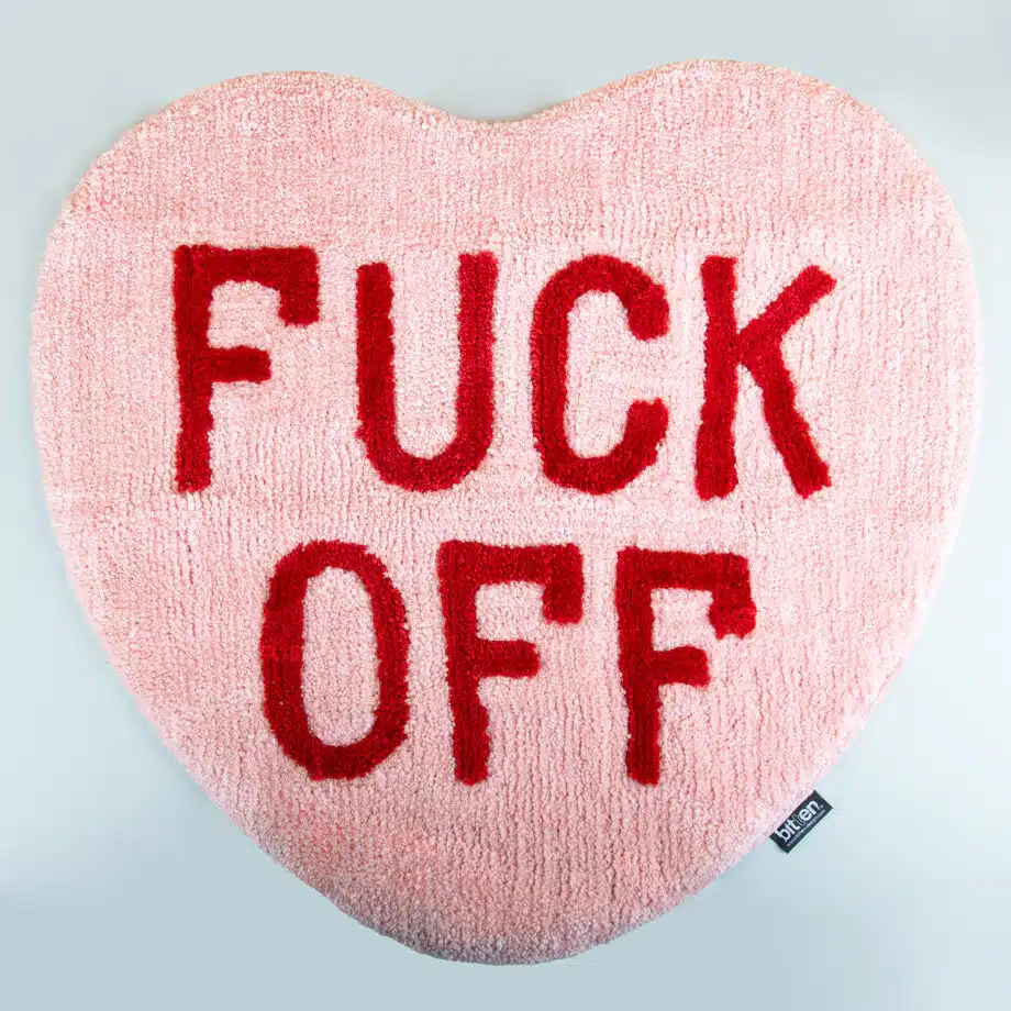 Fuck Off hart vloerkleedje