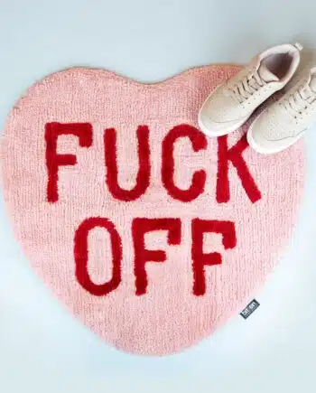 Fuck Off hart vloerkleedje