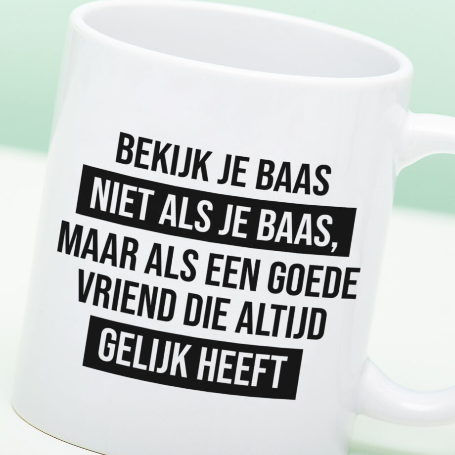 Mok Bekijk je baas niet als je baas