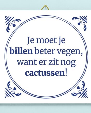 Tegeltje Je moet je billen beter vegen