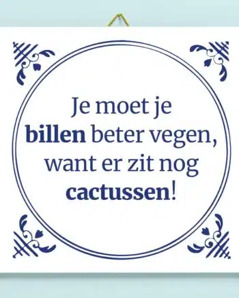 Tegeltje Je moet je billen beter vegen