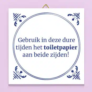 Tegeltje Dure tijden