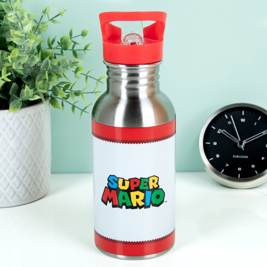 Nintendo Super Mario Waterfles met rietje