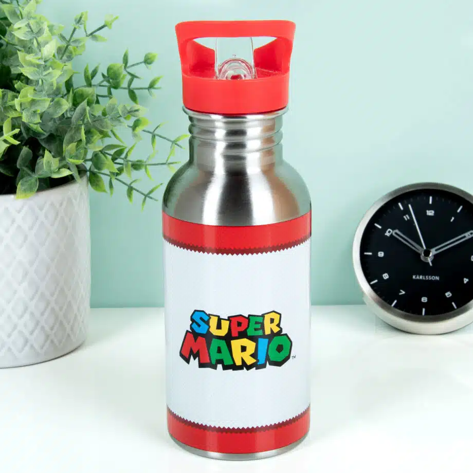 Nintendo Super Mario Waterfles met rietje
