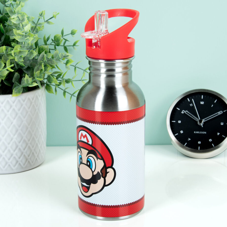 Nintendo Super Mario Waterfles met rietje