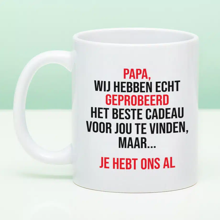 Mok Papa we hebben het geprobeerd