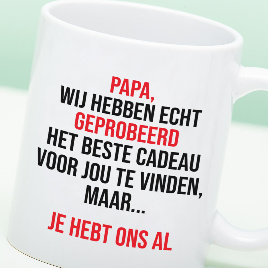 Mok Papa we hebben het geprobeerd