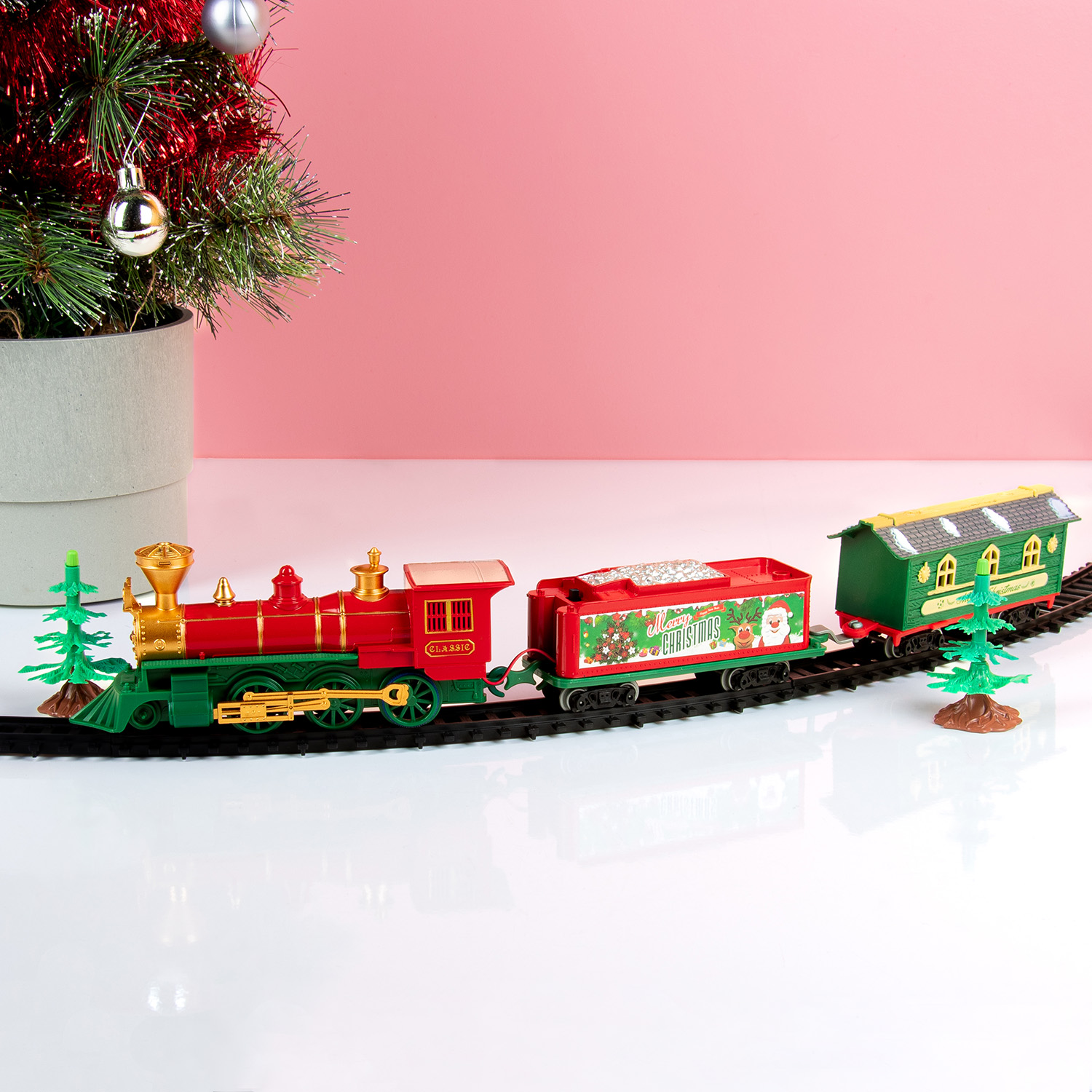 Kerst trein met LED verlichting en geluid