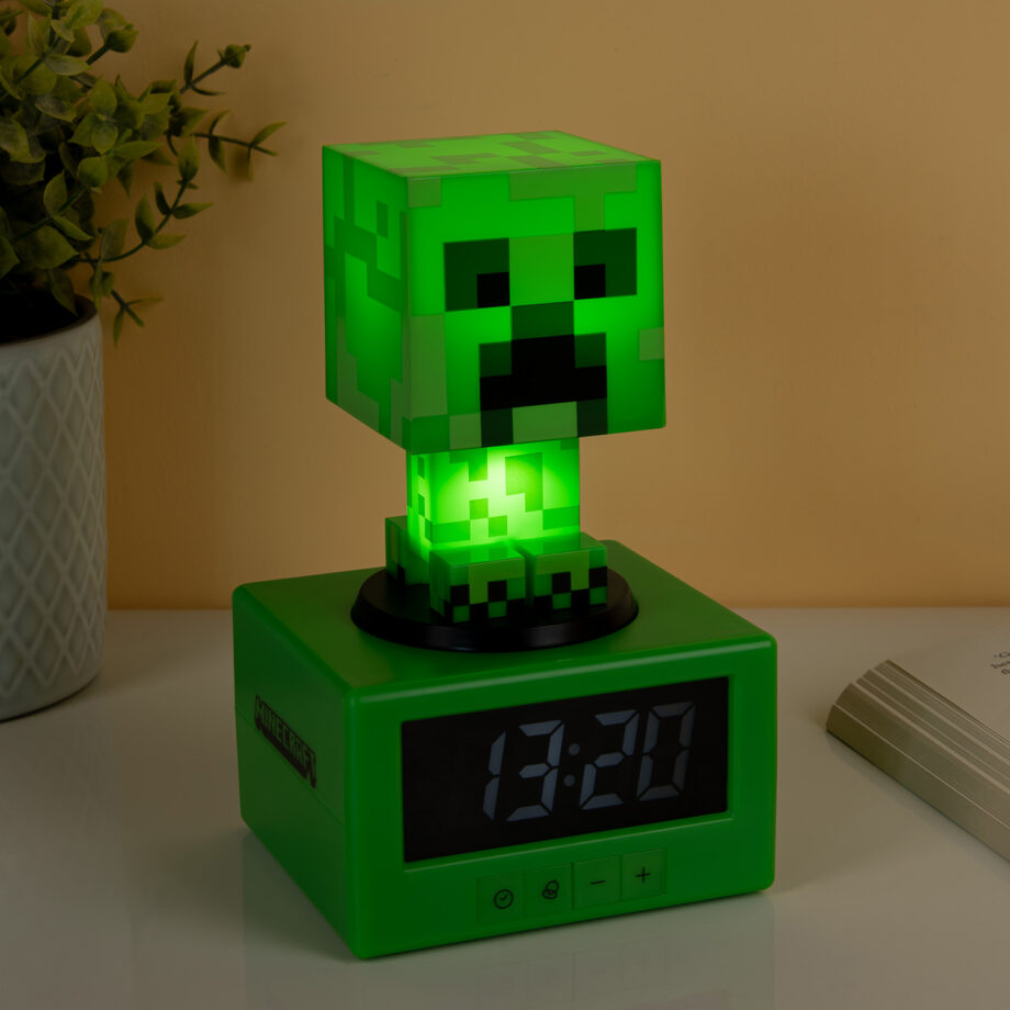 Minecraft Creeper wekker met nachtlampje