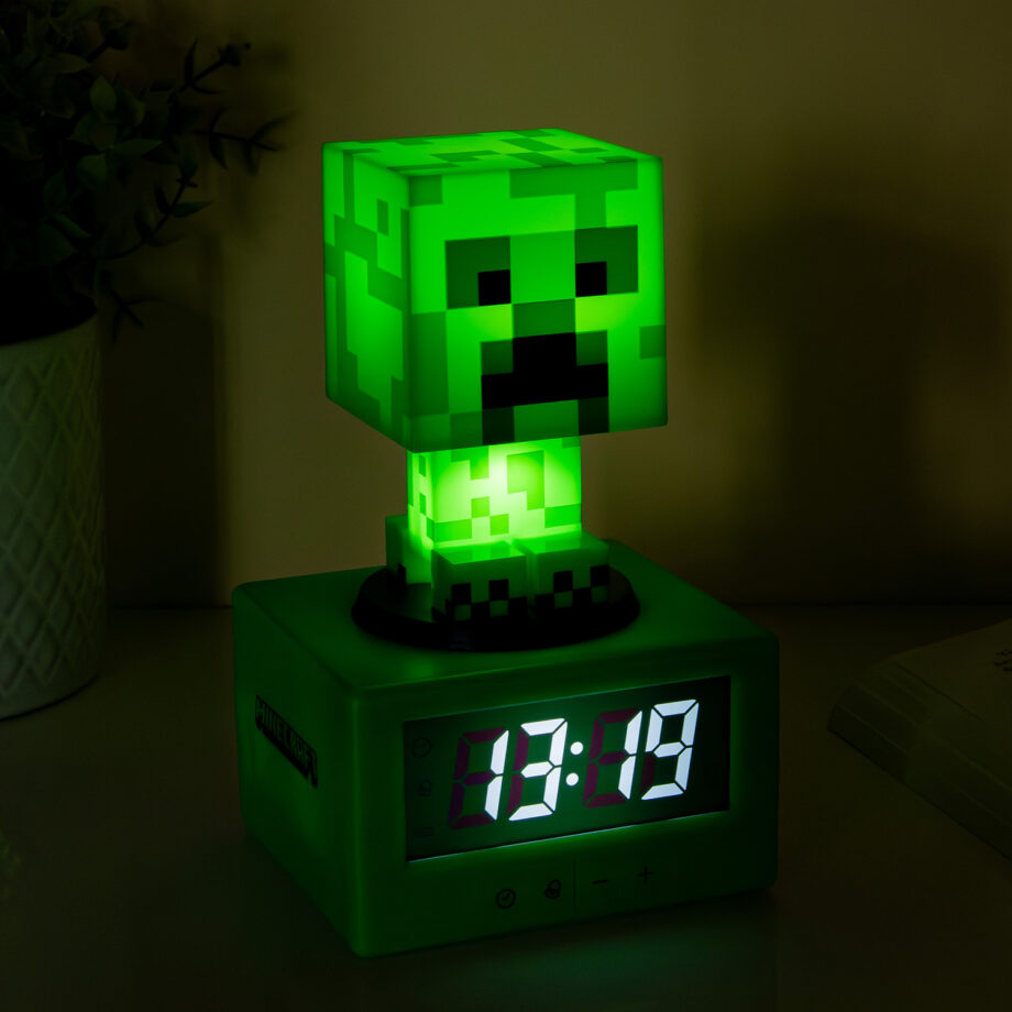 Minecraft Creeper wekker met nachtlampje