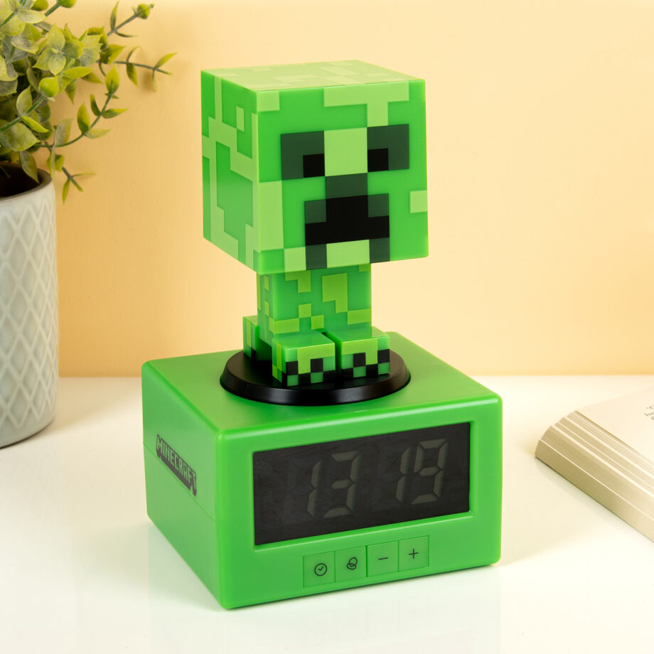 Minecraft Creeper wekker met nachtlampje