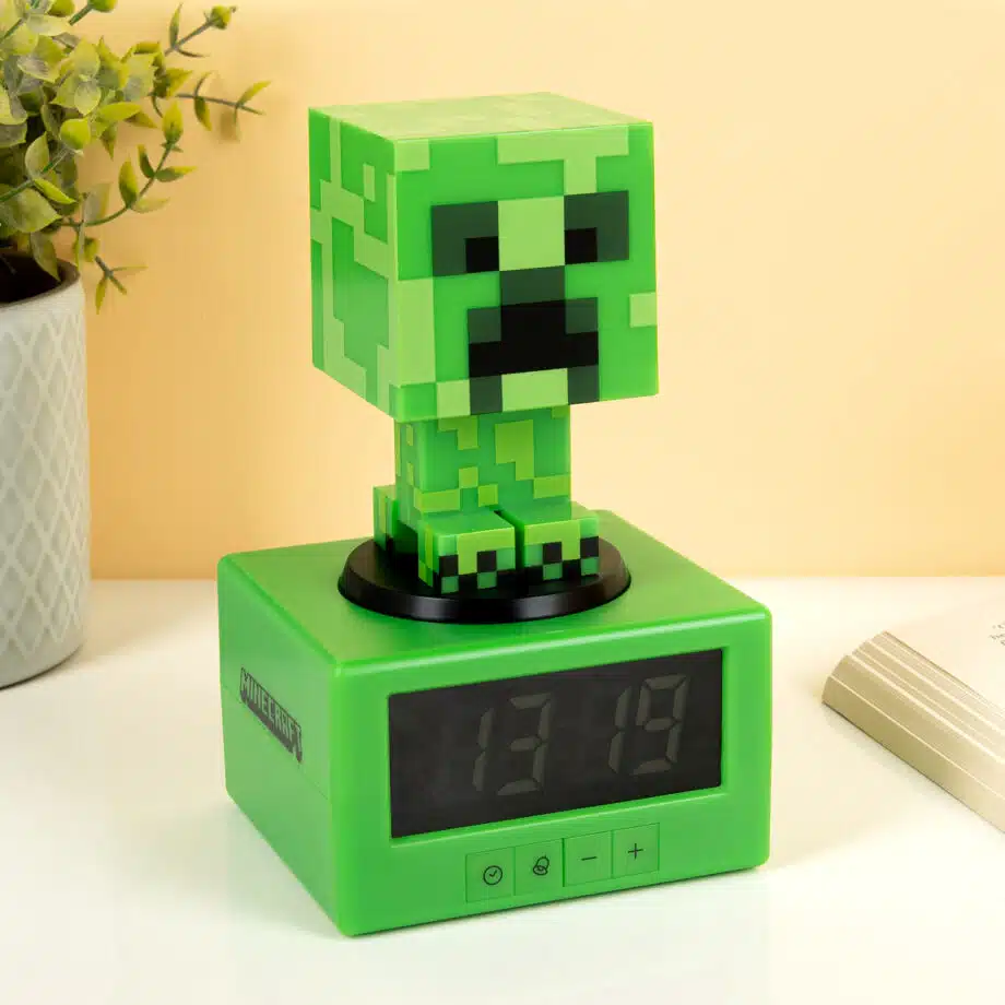 Minecraft Creeper wekker met nachtlampje