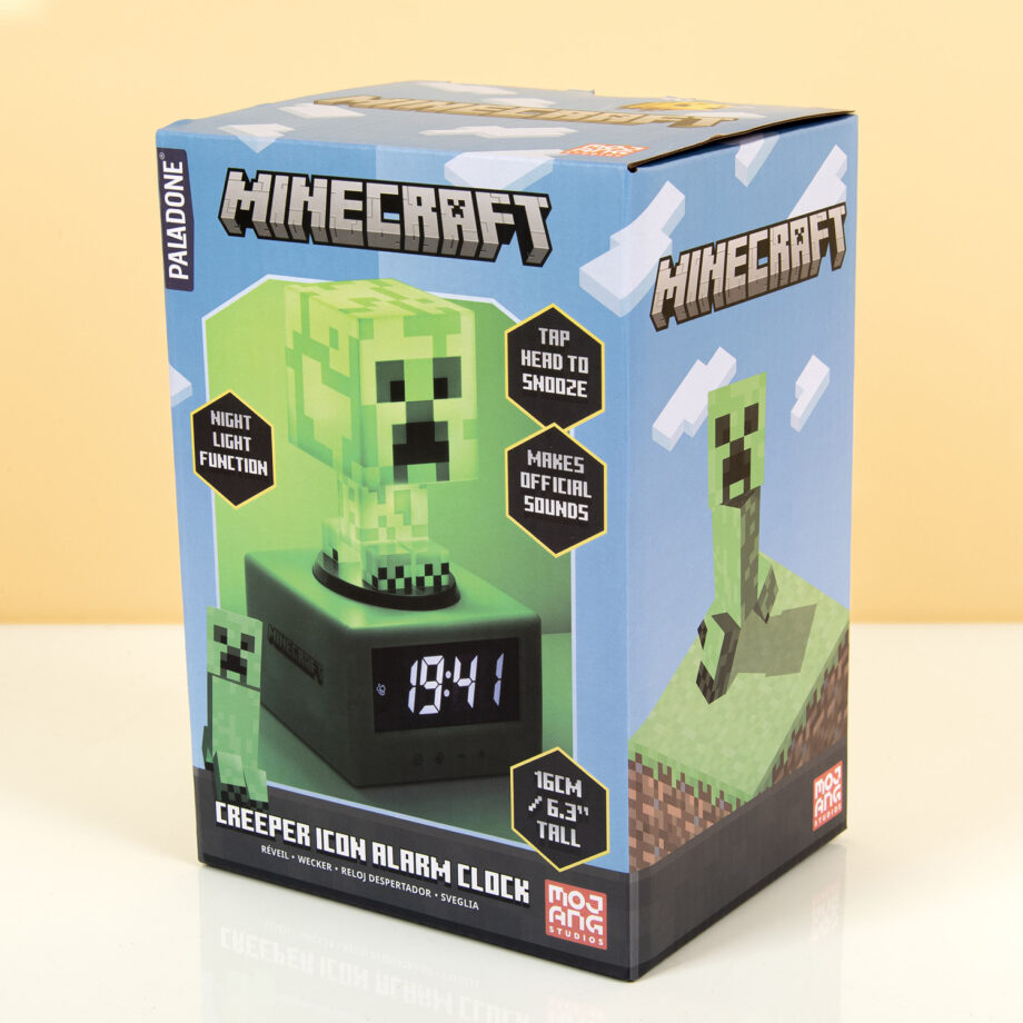 Minecraft Creeper wekker met nachtlampje