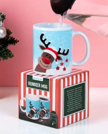 Warmtegevoelige rendier kerstmok