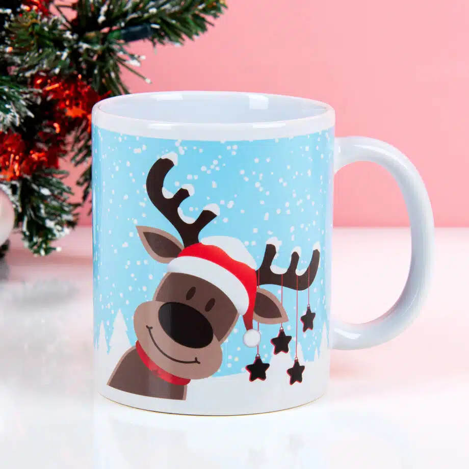 Warmtegevoelige rendier kerstmok