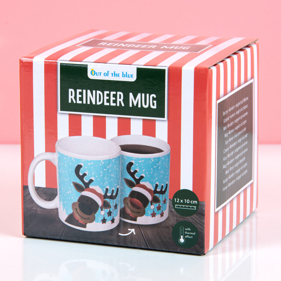 Warmtegevoelige rendier kerstmok