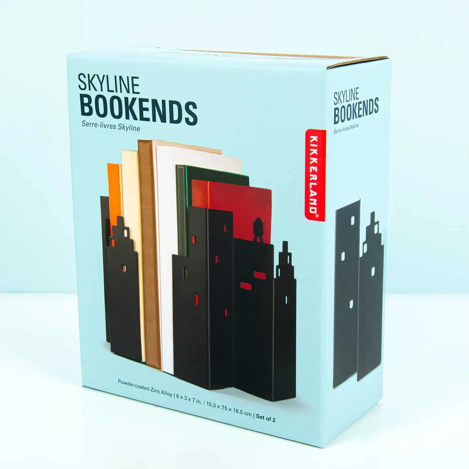 Skyline boekensteunen (set van 2)